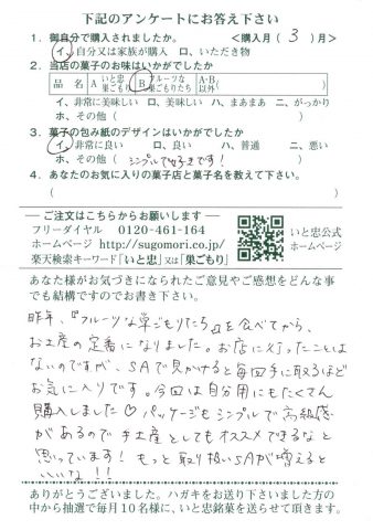 SAで見かけると毎回手に取るほどお気に入りです