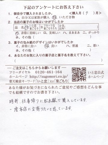 時折、仕事帰りに松本駅で購入しています