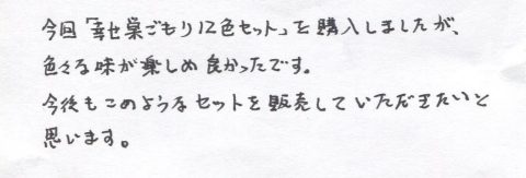 「幸せ巣ごもり12色セット」を購入